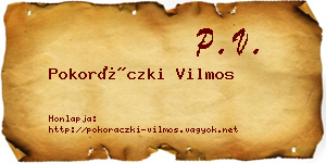 Pokoráczki Vilmos névjegykártya
